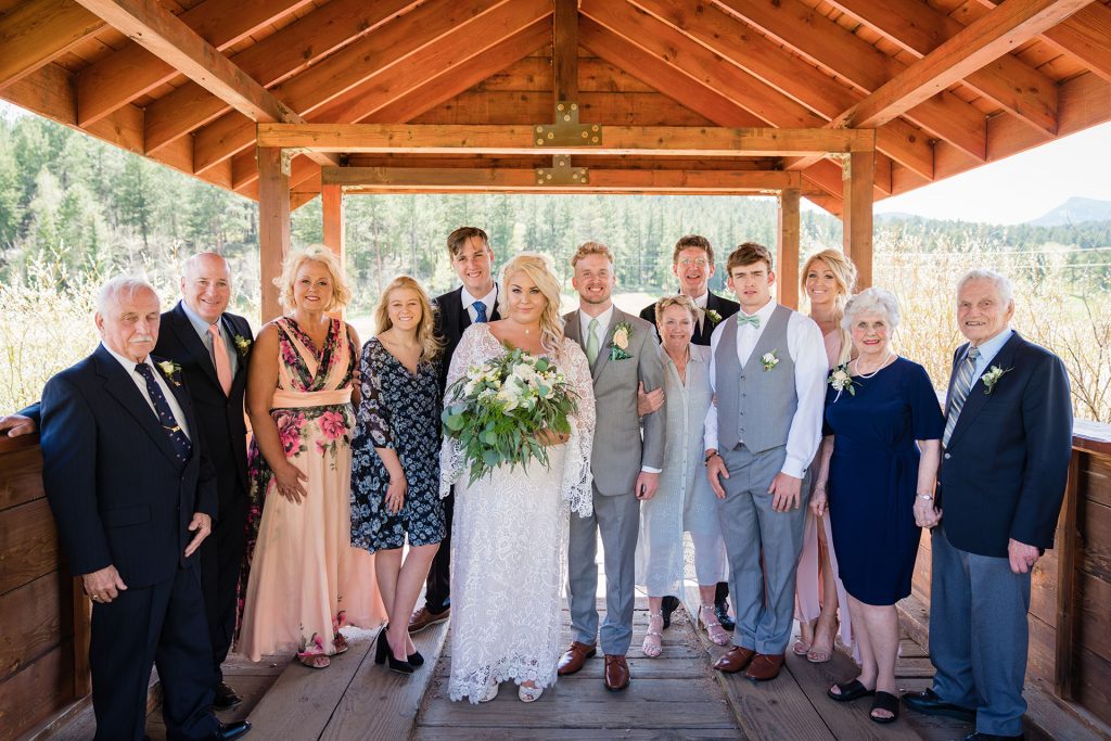 Wedding photo of the family colorado